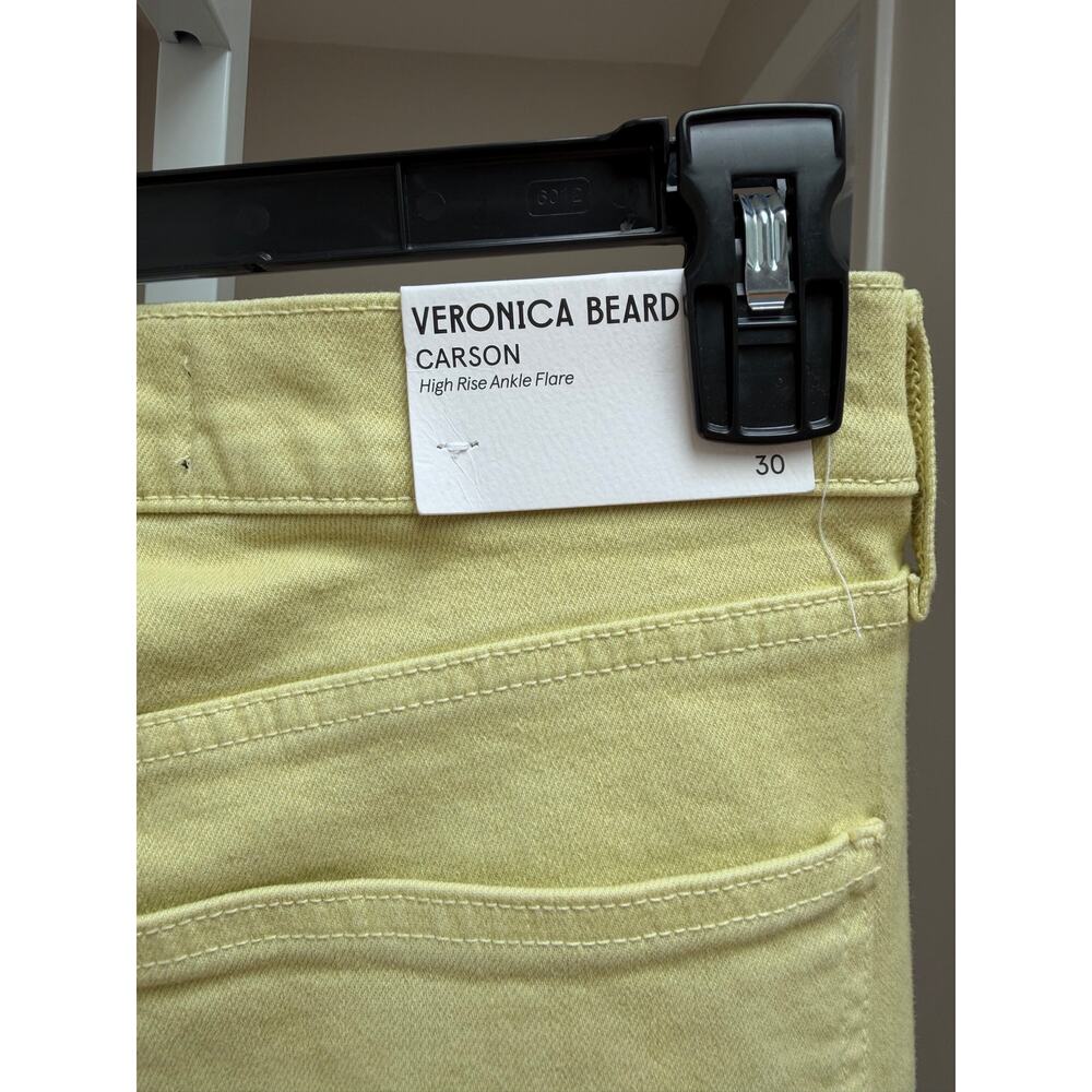 NEW Veronica Beard Carson High Rise Ankle Flare Pistachio Green Size 30 - Picture 7 of 8